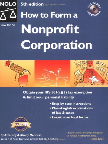 Stock image for How to Form a Nonprofit Corporation (5th Edition) for sale by SecondSale