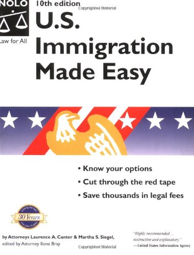 Imagen de archivo de U.S. Immigration Made Easy a la venta por Half Price Books Inc.