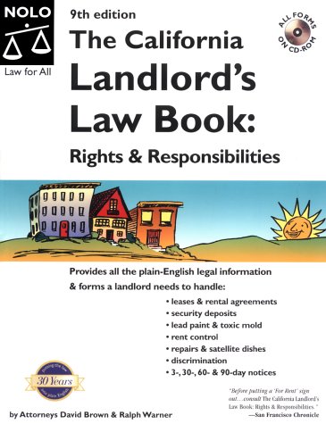 Stock image for The California Landlord's Law Book: : Rights and Responsibilities (California Landlord's Law Book. Vol 1 : Rights and Responsibilities, 9th Ed) for sale by Discover Books