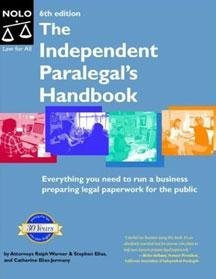 Beispielbild fr Independent Paralegal's Handbook: How to Provide Legal Services Without Becoming a Lawyer zum Verkauf von SecondSale