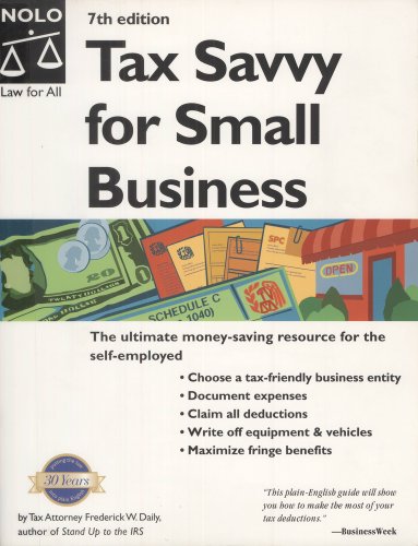 Imagen de archivo de Tax Savvy for Small Business: Year-Round Tax Strategies to Save You Money a la venta por ThriftBooks-Dallas