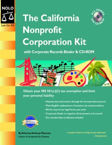 9780873379861: The California Nonprofit Corporation Kit : Binder with CD-Rom