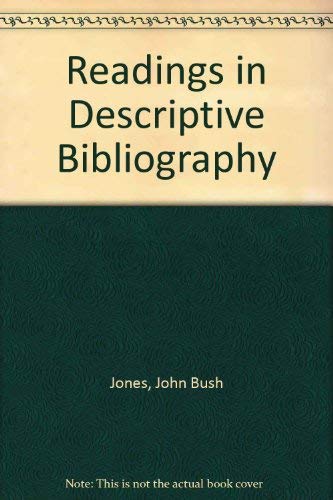 Beispielbild fr Readings in Descriptive Bibliography zum Verkauf von Robinson Street Books, IOBA