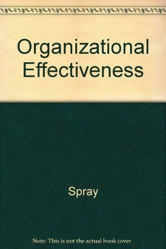 Organizational effectiveness: Theory--research--utilization