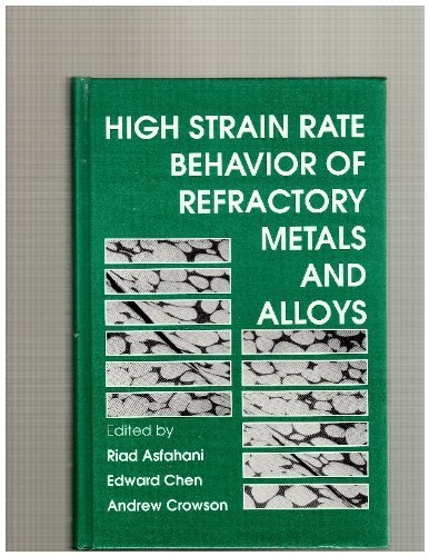 Beispielbild fr High Strain Rate Behavior of Refractory Metals & Alloys zum Verkauf von Buchpark