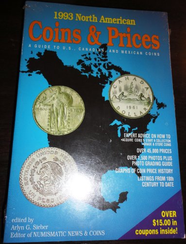 Stock image for 1993 North American Coins & Prices: A Guide to U.S., Canadian, and Mexican Coins for sale by HPB-Ruby