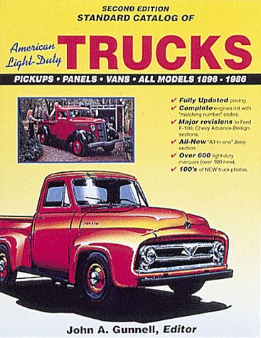 9780873412384: Standard Catalog of American Light Duty Trucks: Pick-ups, Panel Vans, All Models, 1896-1992