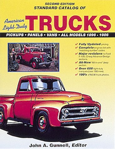 9780873412384: Standard Catalog of American Light Duty Trucks, 1896-1986: Pick-ups, Panel Vans, All Models, 1896-1992