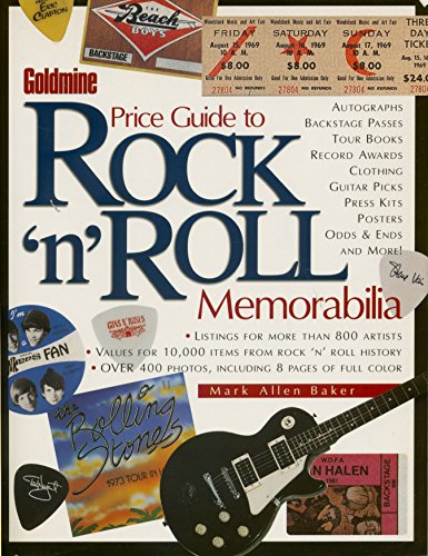 Stock image for Goldmine Price Guide to Rock `N' Roll Memorabilia (GOLDMINE'S PRICE GUIDE TO ROCK N ROLL MEMORABILIA) for sale by HPB-Red