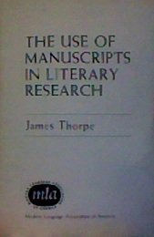 Stock image for The use of manuscripts in literary research: Problems of access and literary property rights for sale by HPB Inc.