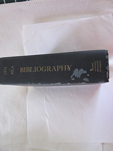 Stock image for 1972 MLA International Bibliography Volume 1: General, English, American, Medieval and Neo-Latin , Celtic Literatures; and Folklore for sale by Top Notch Books