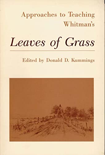 Stock image for Approaches to Teaching Whitman's Leaves of Grass (Approaches to Teaching World Literature) for sale by SecondSale
