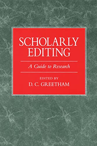 Beispielbild fr Scholarly Editing : A Guide to Research zum Verkauf von Better World Books