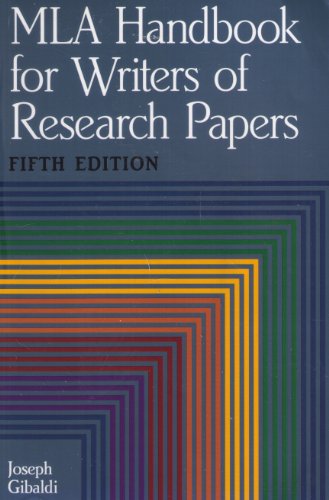 MLA Handbook for Writers of Research Papers, Fifth Edition