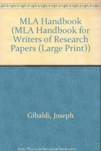 Stock image for Mla Handbook for Writers of Research Papers for sale by ThriftBooks-Dallas