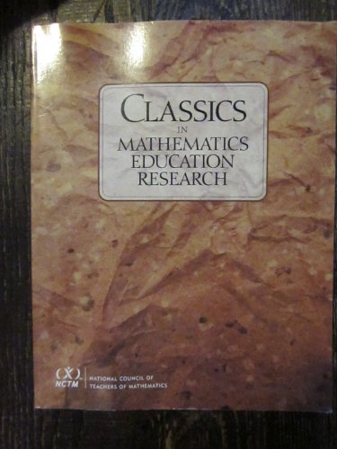 Beispielbild fr Classics In Mathematics Education Research zum Verkauf von BooksRun