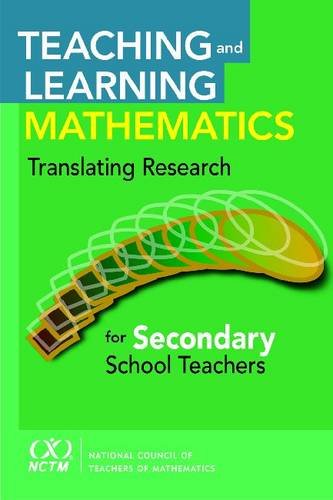 Stock image for Teaching and Learning Mathematics: Translating Research for Secondary School Teachers for sale by Save With Sam