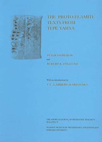 Imagen de archivo de The Proto-Elamite Texts from Tepe Yahya a la venta por Blackwell's