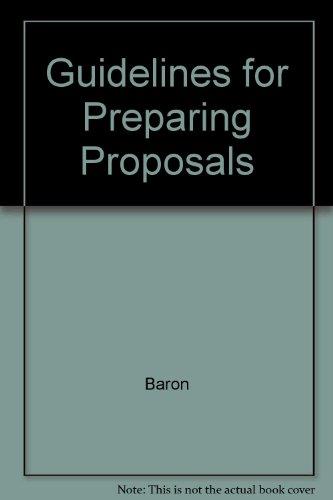 Stock image for Guidelines For Preparing Proposals for sale by Wonder Book