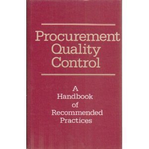 Imagen de archivo de Procurement Quality Control a la venta por Anybook.com