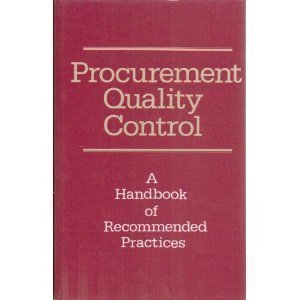 Stock image for Procurement Quality Control for sale by Anybook.com