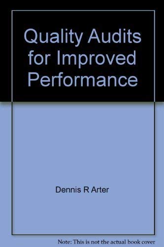 Stock image for Quality Audits for Improved Performance for sale by Better World Books