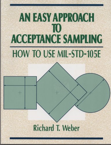 Beispielbild fr An Easy Approach to Acceptance Sampling : How to Use MIL-STD-105E zum Verkauf von Better World Books: West