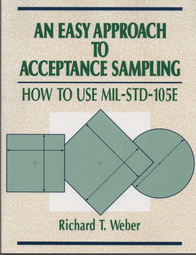 Imagen de archivo de An Easy Approach to Acceptance Sampling: How to Use Mil-Std-105e a la venta por ThriftBooks-Dallas