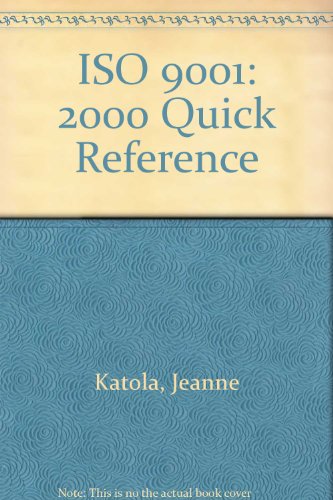 Beispielbild fr Iso 9001: 2000 Quick Reference zum Verkauf von Redux Books