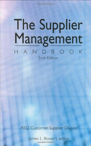 Beispielbild fr Supplier Management Handbook zum Verkauf von Goodwill Southern California