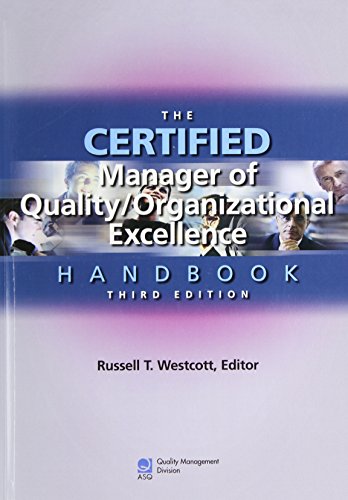 Beispielbild fr The Certified Manager of Quality/organizational Excellence Handbook, Third Edition zum Verkauf von Books of the Smoky Mountains