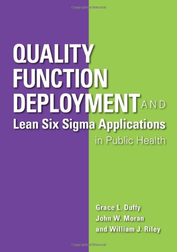 Beispielbild fr Quality Function Deployment and Lean-Six Sigma Applications in Public Health zum Verkauf von HPB-Red