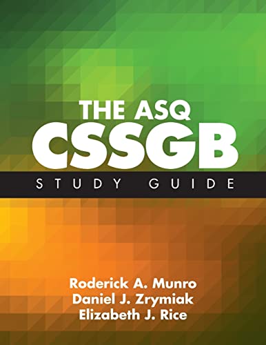 Beispielbild fr The ASQ CSSGB Study Guide zum Verkauf von HPB-Red