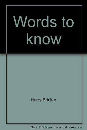 9780873920018: Words to know, (Child horizons)