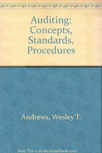 9780873930635: Auditing: Concepts, Standards, Procedures