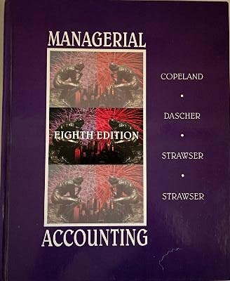 Beispielbild fr Managerial Accounting zum Verkauf von BooksRun