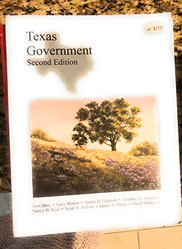 Imagen de archivo de Texas Government a la venta por HPB-Red