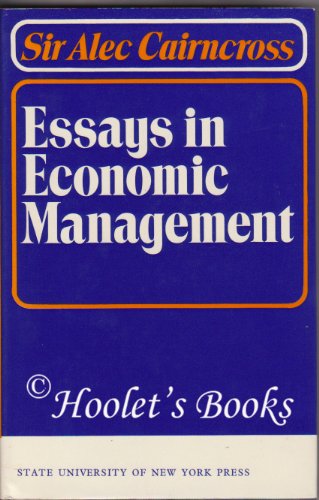 Stock image for Essays in Economic Management for sale by Willis Monie-Books, ABAA