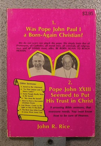 Was Pope John Paul I a born-again Christian? and other sermons (9780873989305) by Rice, John R