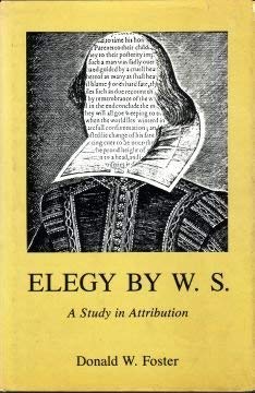 Imagen de archivo de Elegy by W. S. : A Study in Attribution a la venta por The Chester Bookworm