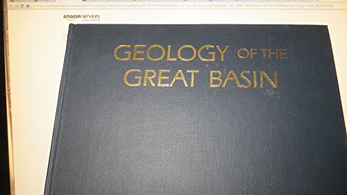 Stock image for Geology of the Great Basin (Max C. Fleischmann series in Great Basin natural history) for sale by Zoom Books Company