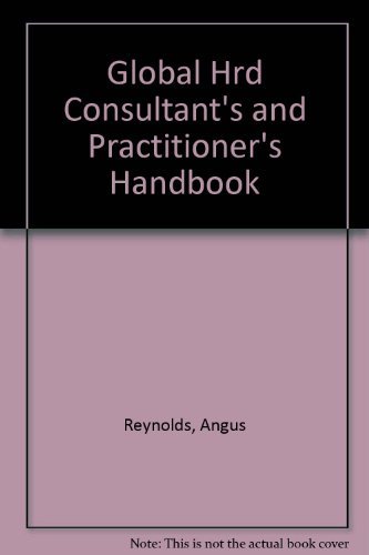 Imagen de archivo de Global Hrd Consultant's and Practitioner's Handbook a la venta por HPB-Red