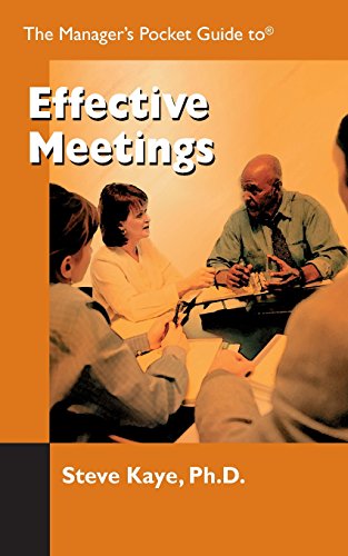 Imagen de archivo de The Managers Pocket Guide to Effective Meetings a la venta por More Than Words