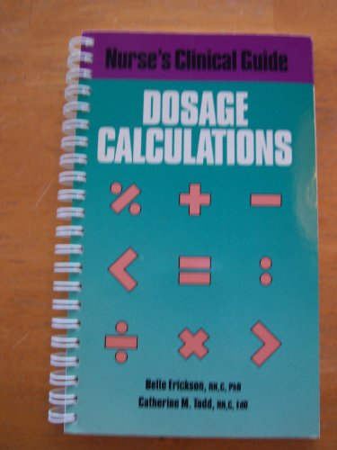 Beispielbild fr Dosage Calculations zum Verkauf von Wonder Book
