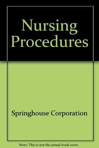 Beispielbild fr Nursing Procedures zum Verkauf von Wonder Book