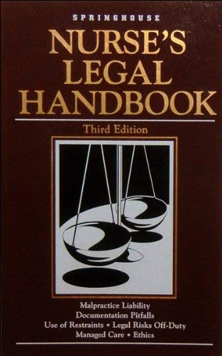 9780874348491: Nurse's Legal Handbook