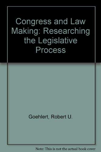 Beispielbild fr Congress and law-making: Researching the legislative process zum Verkauf von SecondSale