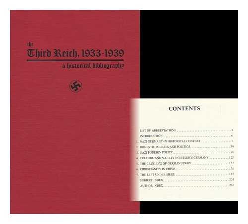 Stock image for The Third Reich, 1933-1939: A Historical Bibliography [NOT a library discard] for sale by About Books