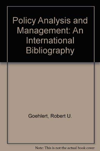 Stock image for Policy Analysis & Management. A Bibliography for sale by LEA BOOK DISTRIBUTORS