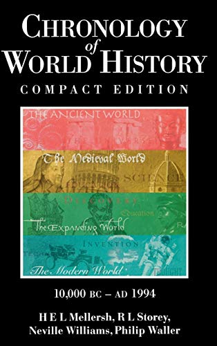 9780874368666: Chronology of World History: 10,000 Bc-Ad 1994